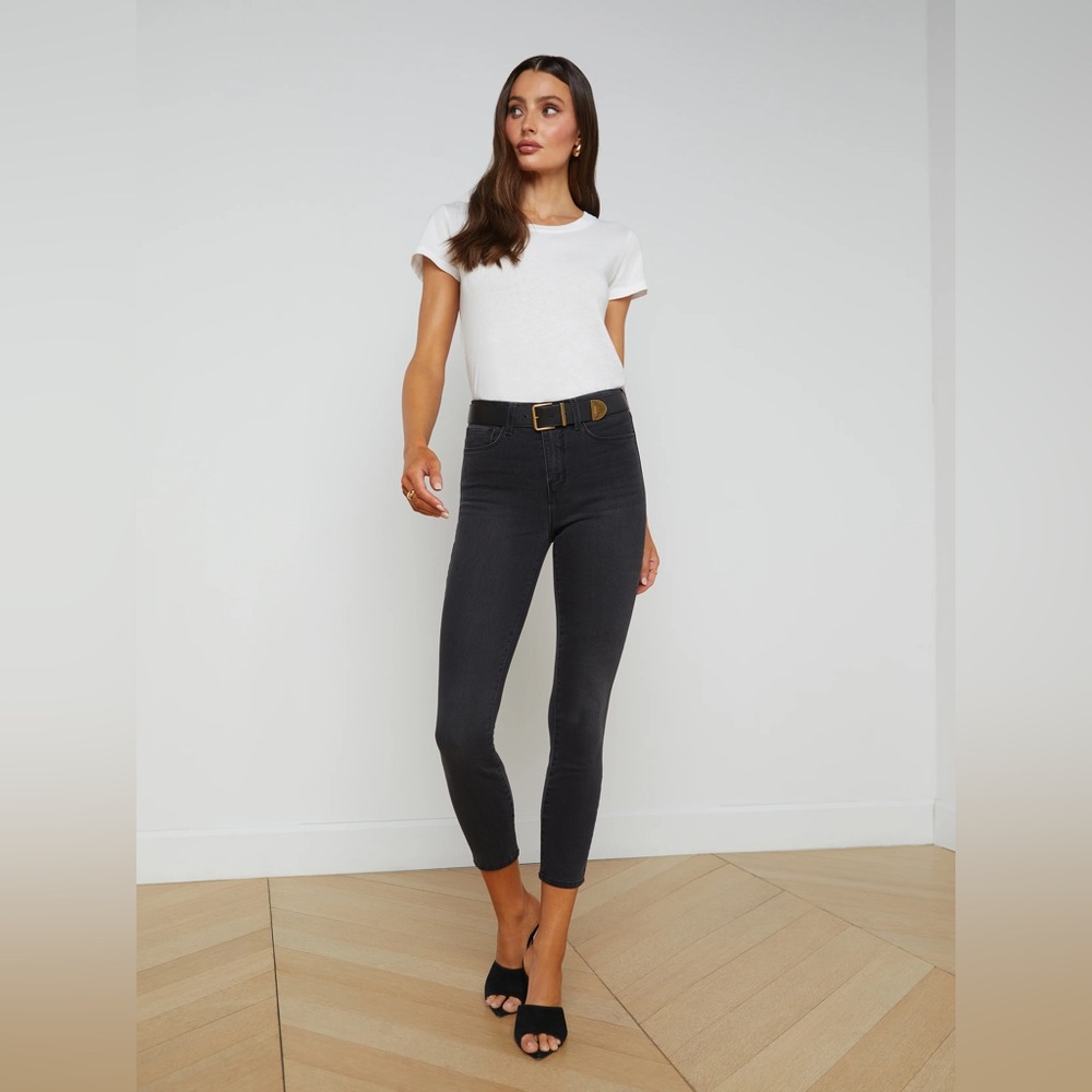 L’Agence High Waisted Skinny Jeans Super Stretch Size 26 in Dark Grey